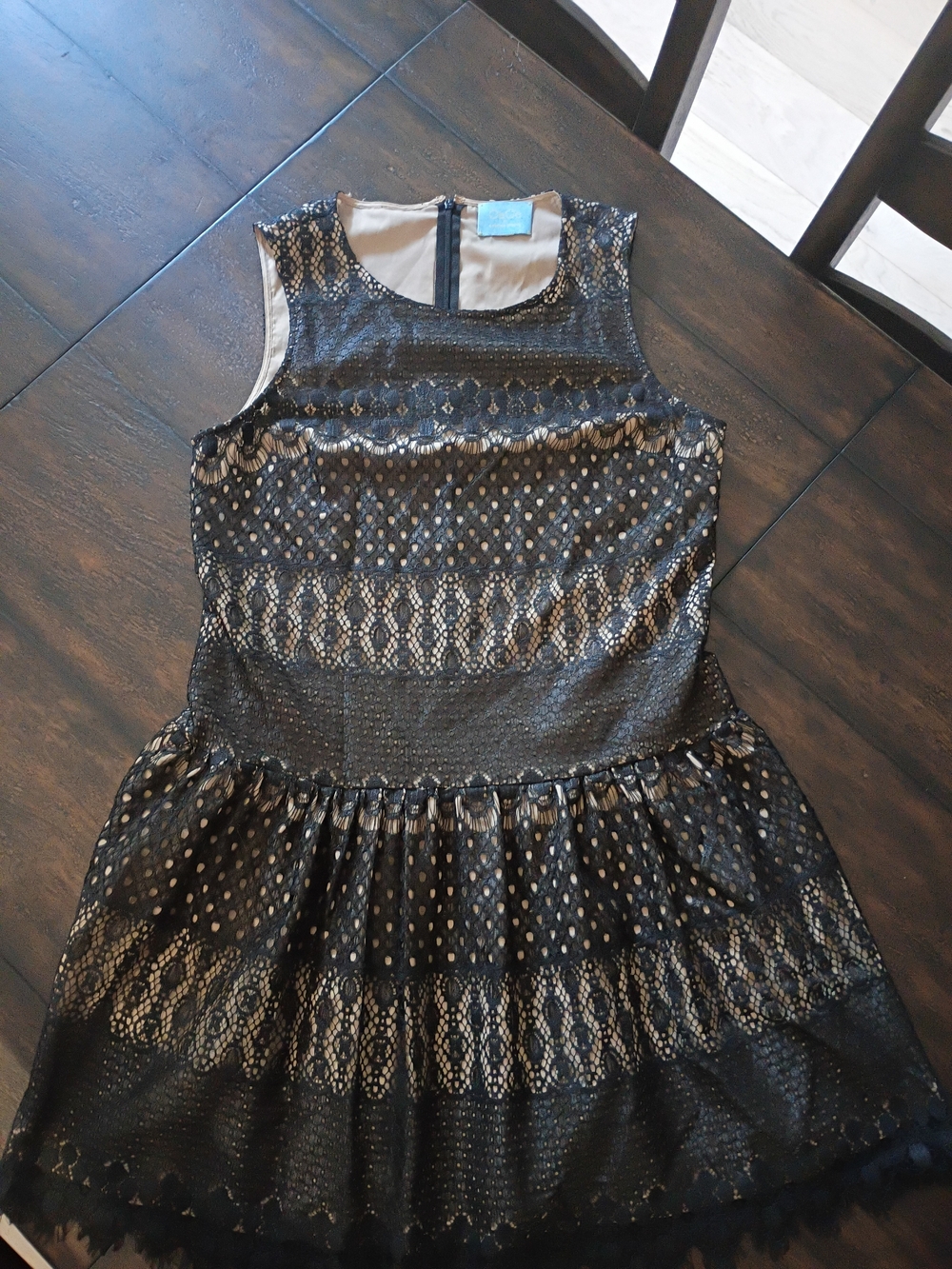 Lace Underlined Fit And Flare Coquette Dress